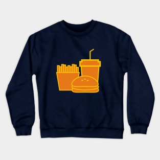 french fries, burger, drink Crewneck Sweatshirt